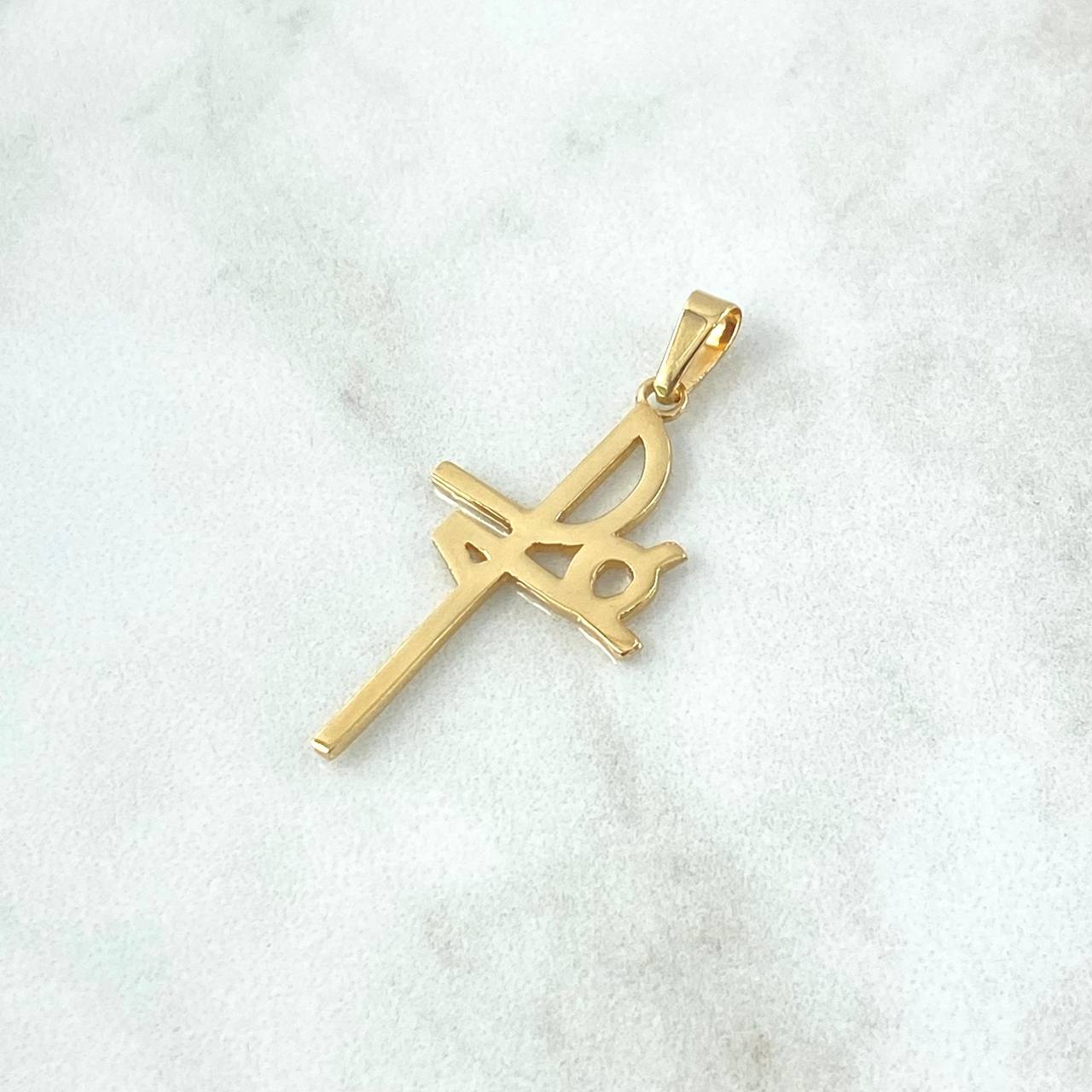 Dije Fé 1.25gr / 3.5cm / Liso Oro Amarillo 18K