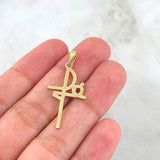 Dije Fé 1.25gr / 3.5cm / Liso Oro Amarillo 18K