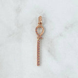 Dije Lazo Cruzado 1.35gr / 4.8cm / Circones Lila Oro Amarillo 18K