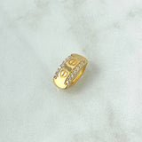 Herraje Tornillo Rectangular 1.85gr / 1.5cm / Circones Blancos Oro Amarillo 18K *