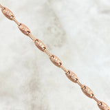 Pulso Rustico Corona RX 4.45gr / 21.5cm / 4.2mm Texturizado Oro Rosa 18K *