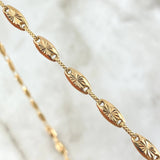 Cadena Rustica Ovalo 12.3gr / 60cm / 4.6mm Diamantada Oro Amarillo 18K *