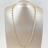 Cadena Rustica Ovalo 12.3gr / 60cm / 4.6mm Diamantada Oro Amarillo 18K *