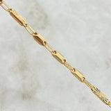 Cadena Rustica Sobre Texturizado 11.85gr / 60cm / 3.6mm Rectangulo Diamantado Oro Amarillo 18K *