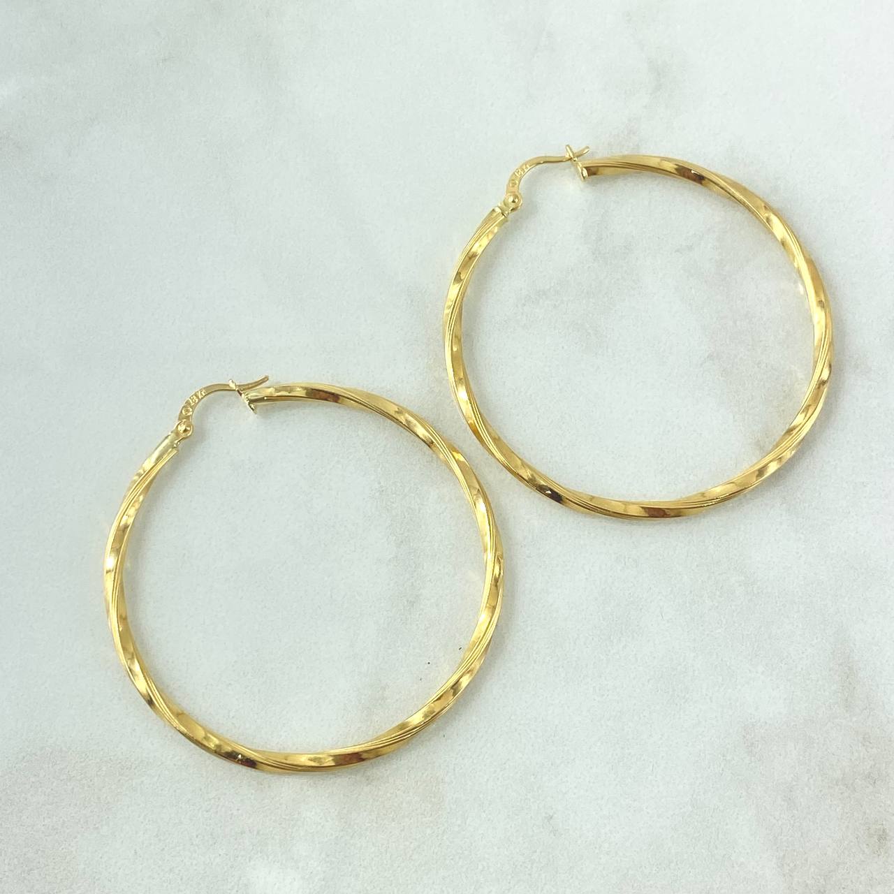 Candongas Mary 3.6gr / 5cm / Entorchadas Oro Amarillo 18K