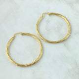 Candongas Lore 4.9gr / 5cm / Entorchadas Oro Amarillo 18K