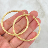 Candongas Lore 4.9gr / 5cm / Entorchadas Oro Amarillo 18K