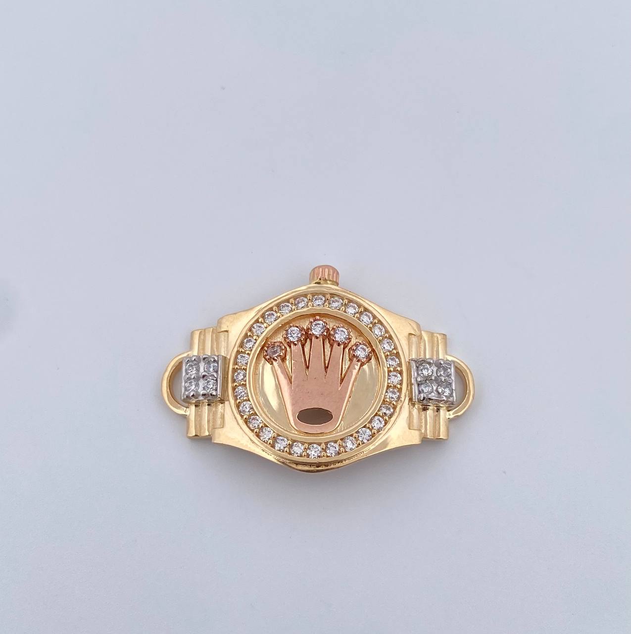 Herraje Corona RX 5.4gr / 2.8cm / Circones Blancos Tres Oros 18K $