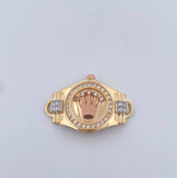 Herraje Corona RX 5.4gr / 2.8cm / Circones Blancos Tres Oros 18K $