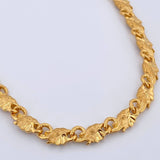 Cadena Rustica Elefantes 76.85gr / 60cm / 8.6mm Oro Amarillo Nac.Esp. 18K $