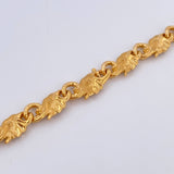 Cadena Rustica Elefantes 76.85gr / 60cm / 8.6mm Oro Amarillo Nac.Esp. 18K $