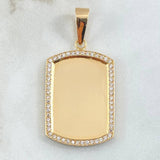 Dije Placa 11.85gr / 4cm / Oro 18K ©