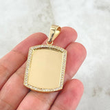 Dije Placa 11.85gr / 4cm / Oro 18K ©