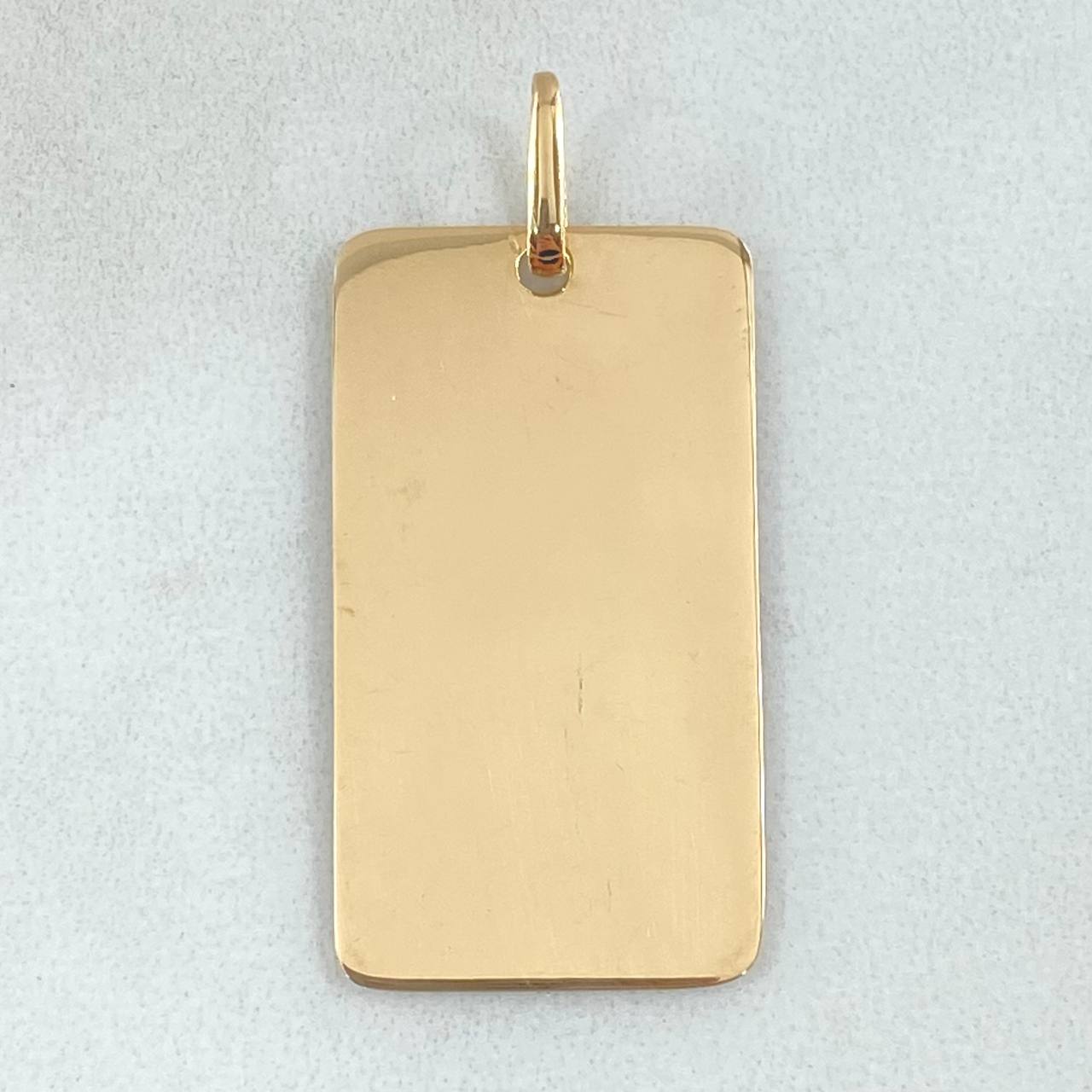 Dije Placa 2.5gr / 3.7cm / Oro 18K *