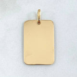 Dije Placa 2.5gr / 3.2cm / Oro 18K *