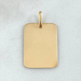Dije Placa 2.3gr / 3cm / Oro 18K ©