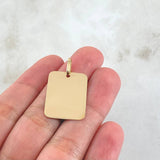 Dije Placa 2.3gr / 3cm / Oro 18K ©