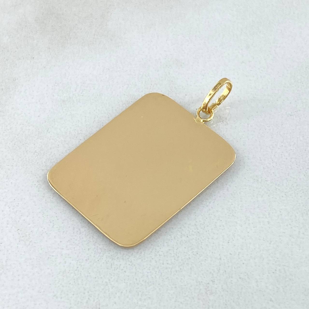 Dije Placa 2.1gr / 3cm / Oro 18K ©