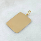 Dije Placa 2.1gr / 3cm / Oro 18K ©