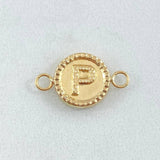 Herraje Letra P 0.6gr / 1.7cm / Oro 18K