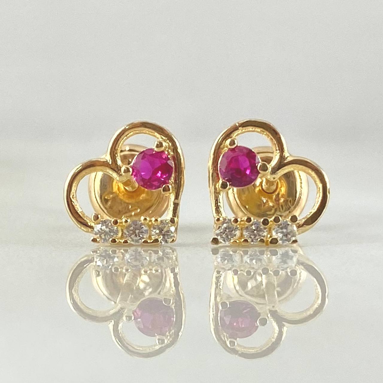 Topos Silueta Corazon 0.95gr / 0.8cm / Oro 18K