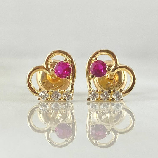 Topos Silueta Corazon 0.95gr / 0.8cm / Oro 18K