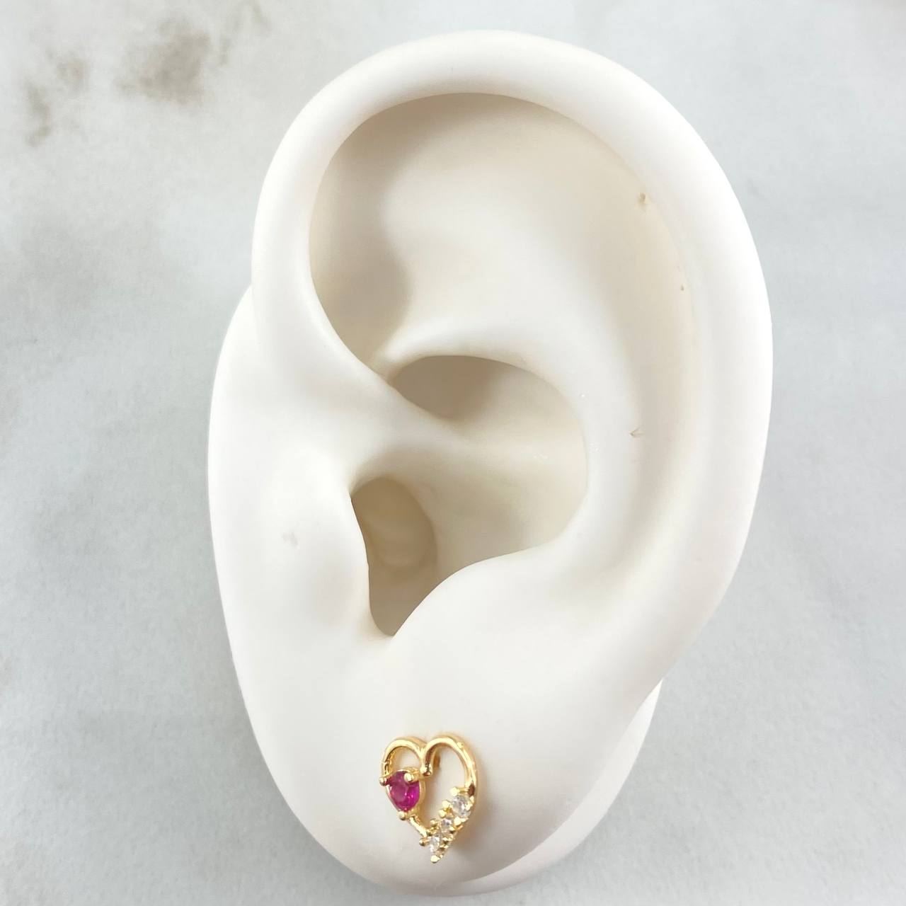 Topos Silueta Corazon 0.95gr / 0.8cm / Oro 18K