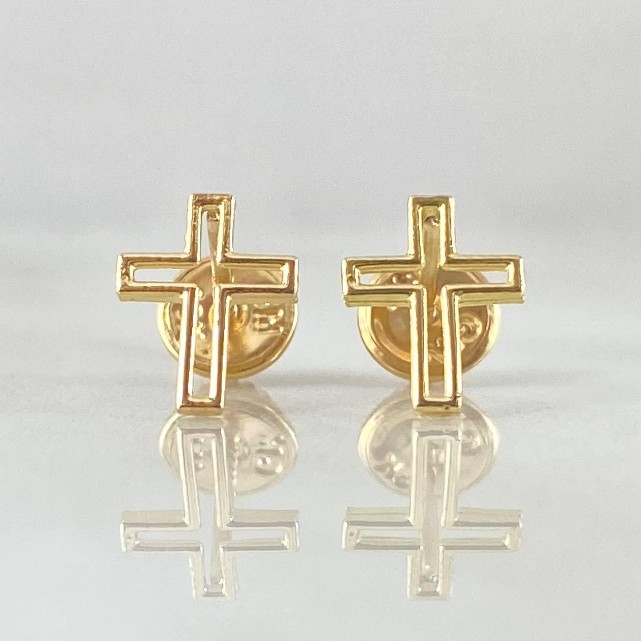 Topos Silueta Cruz 0.6gr / 0.9cm / Oro 18K ©