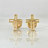 Topos Silueta Cruz 0.65gr / 0.9cm / Oro 18K