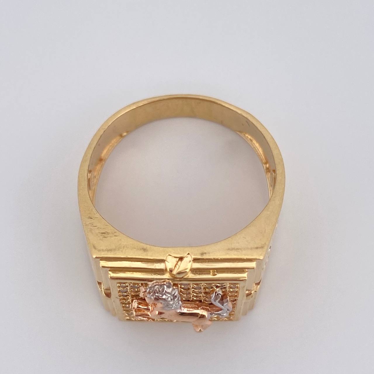 Anillo Sello Caballo 10.25gr / T10 / Oro 18K &