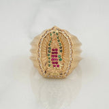 Anillo Virgen Guadalupe 7.45 g / T 8 1/4 Oro Amarillo 18K