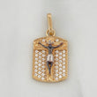 Dije Placa Cruz Cristo Milagroso De Buga 2.6 g / 2.2 cm Tres Oros 18K