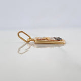 Dije Placa San Miguel Arcangel 2.15 g / 2.2 cm Tres Oros 18K