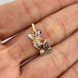 Dije San Miguel Arcangel 1.5 g / 2 cm Tres Oros 18K