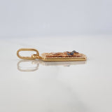 Dije Placa San Miguel Arcangel 2.1 g / 2.3 cm Tres Oros 18K