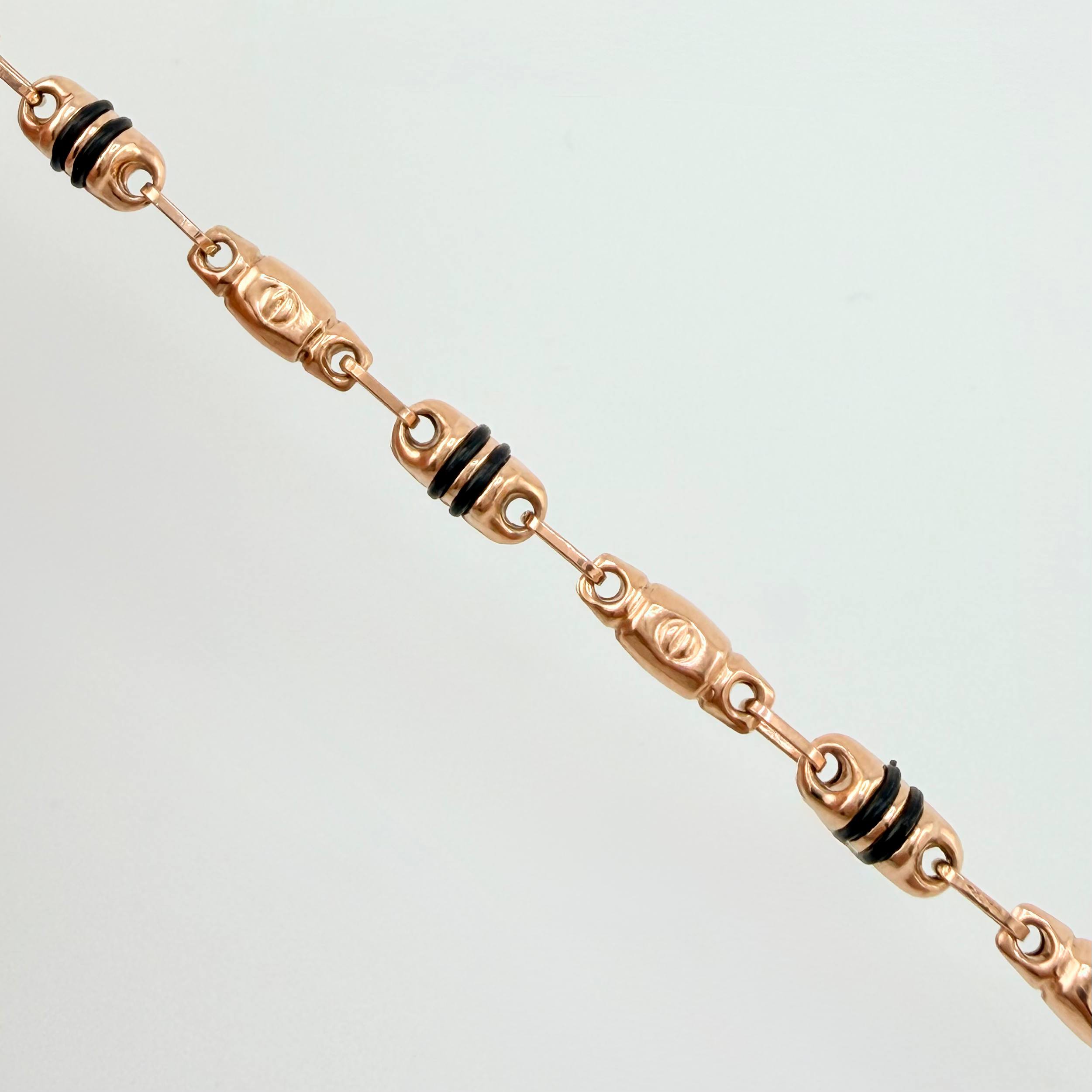Cadena Rustico Tornillo 10.3gr / 60cm / 4mm Oro Rosa 18K ©