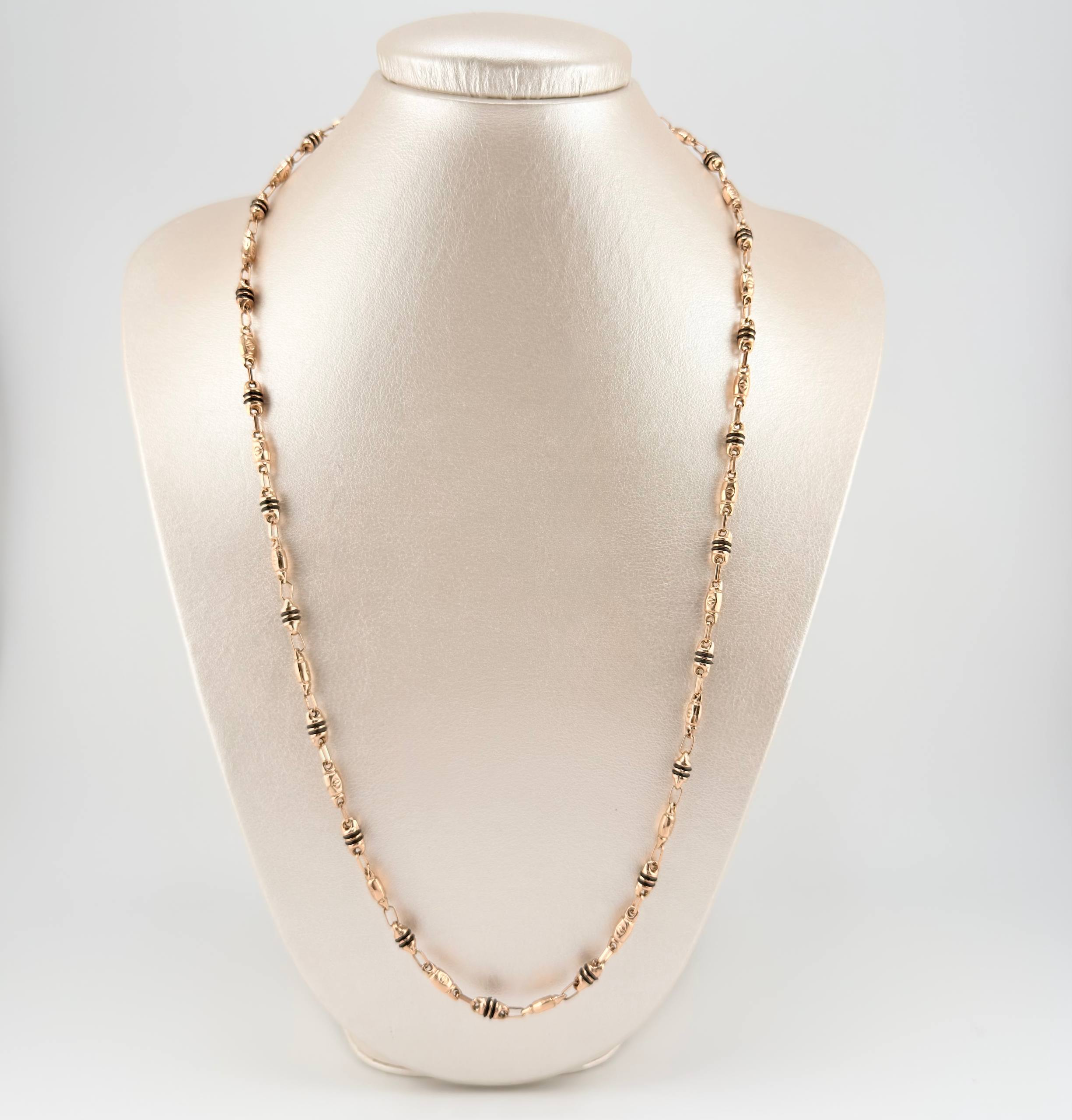 Cadena Rustico Tornillo 10.3gr / 60cm / 4mm Oro Rosa 18K ©