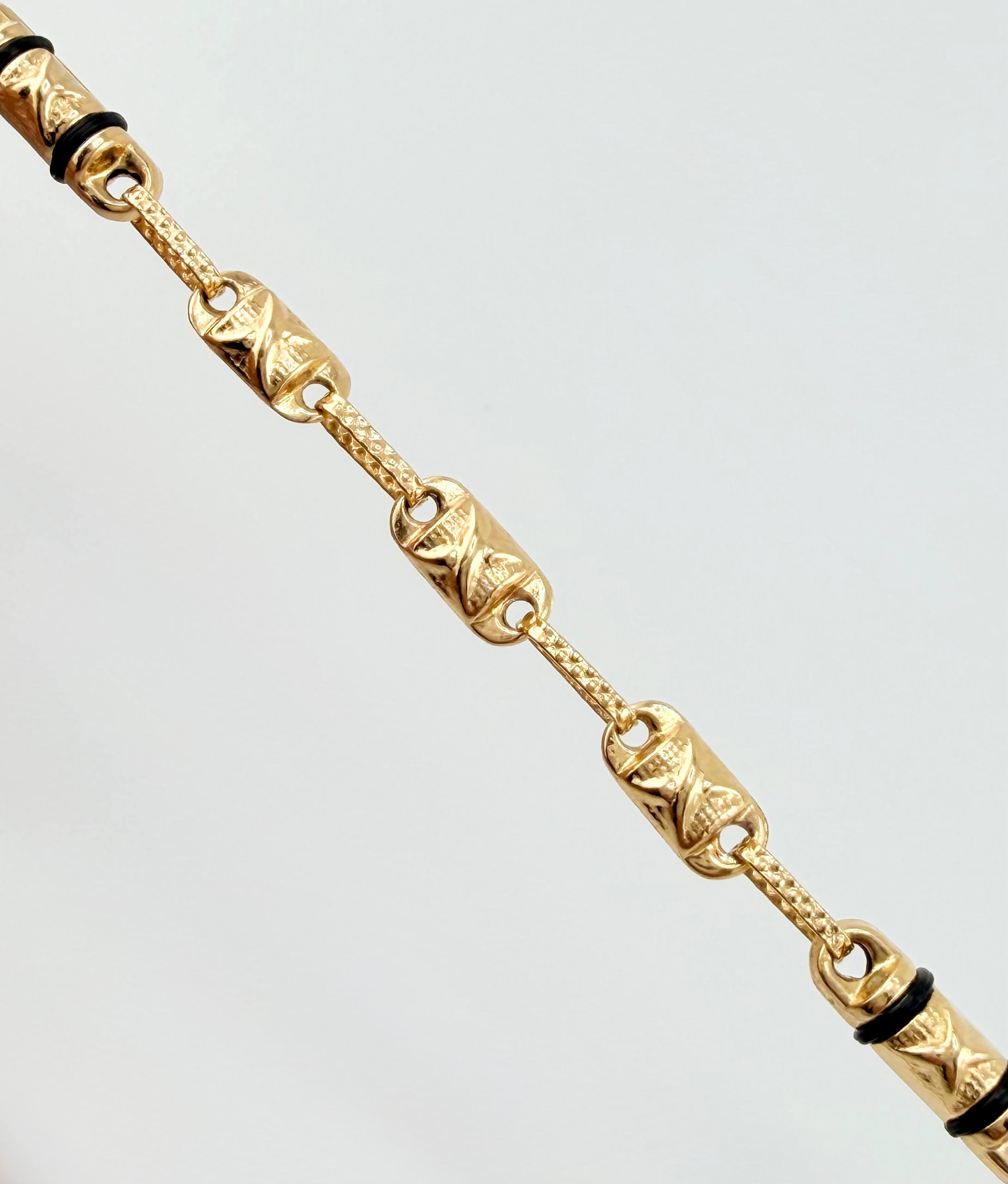 Cadena Rustico Barril Cruzado 3x1 12.5gr / 60cm / 4mm Oro Amarillo 18K ©