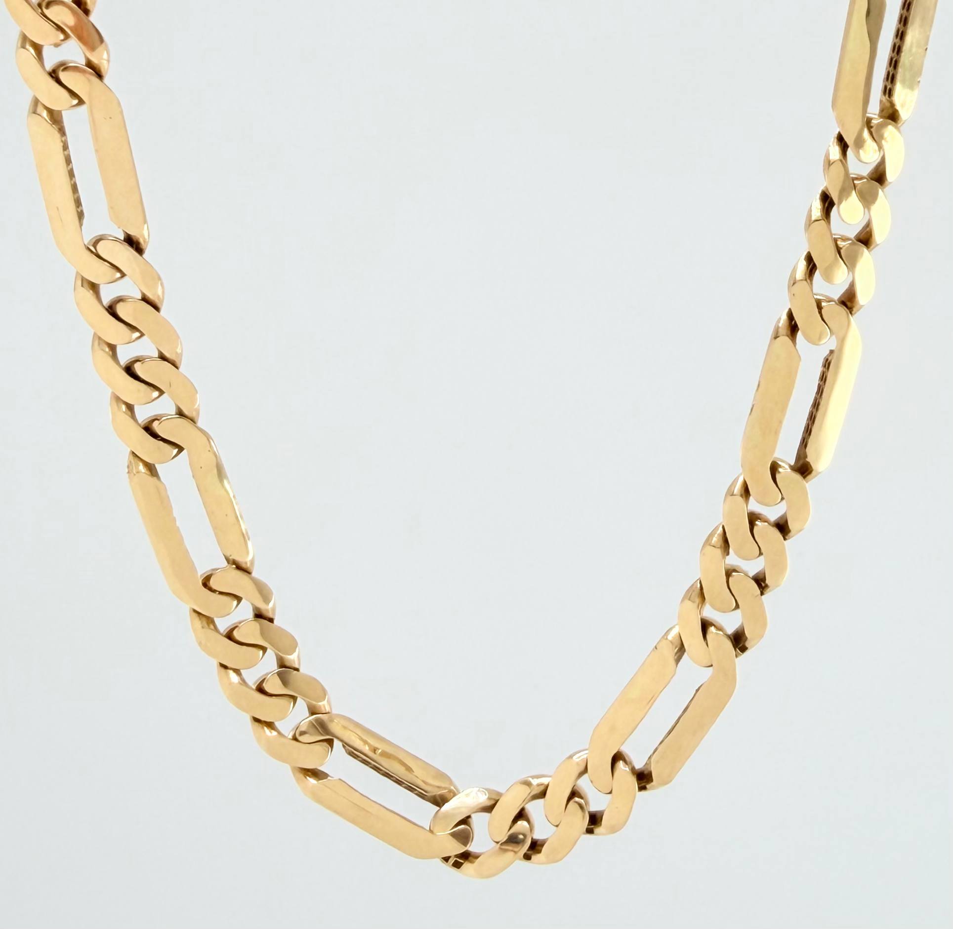 Cadena Figaro 33.95gr / 60cm / 8mm Oro Amarillo Nac.Esp. 18K ©
