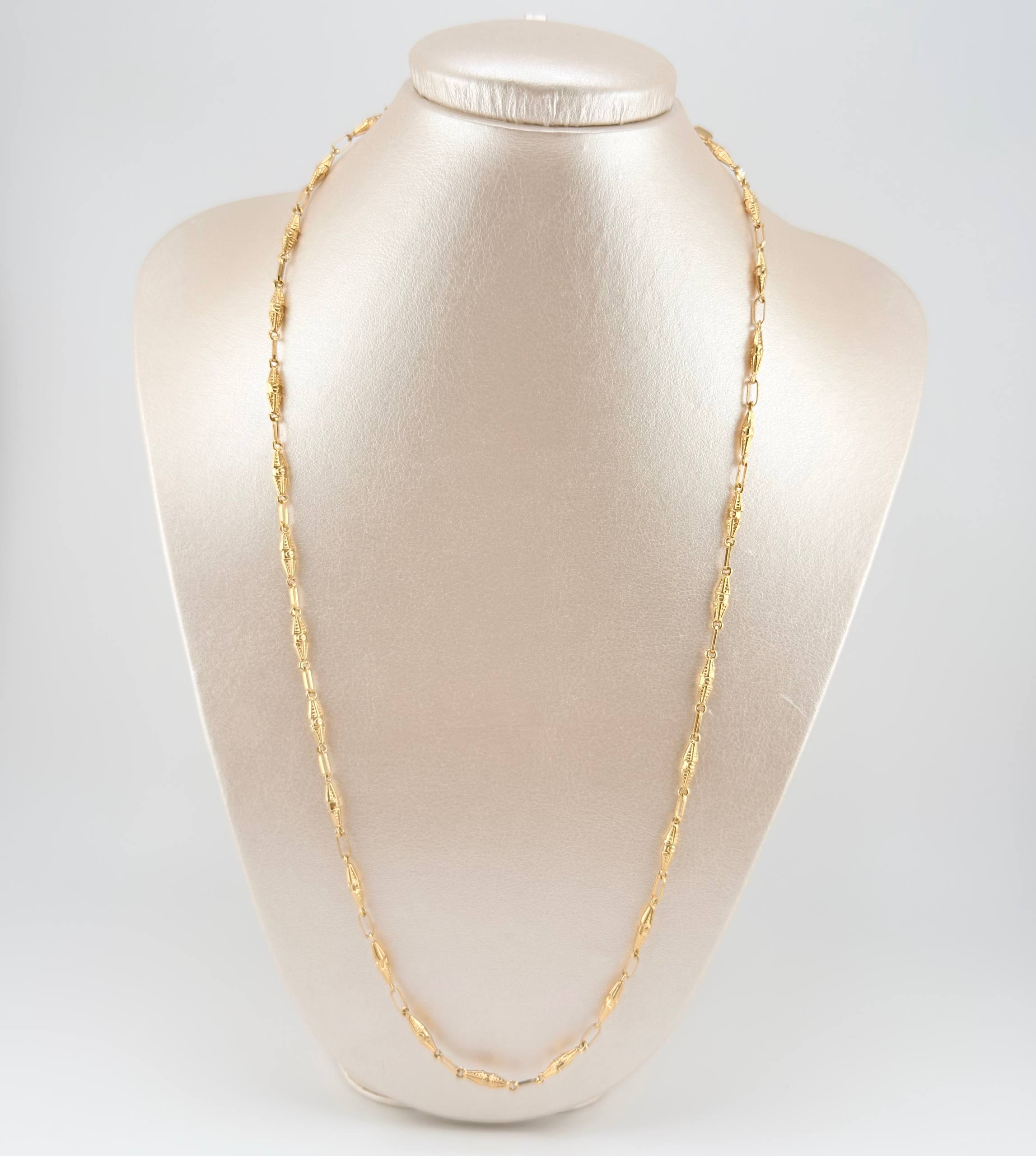 Cadena Rustico Dubai 8.55gr / 60cm / 3mm Oro Amarillo 18K ©