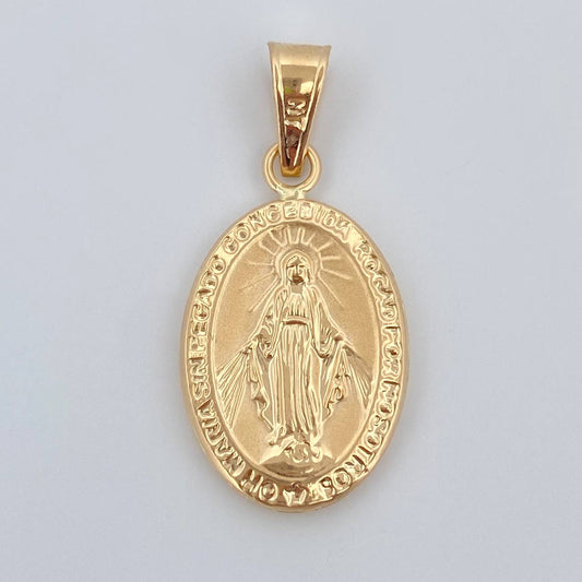 Dije Virgen Milagrosa 1.6gr / 3cm / Oro 18K $