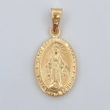 Dije Virgen Milagrosa 1.6gr / 3cm / Oro 18K $