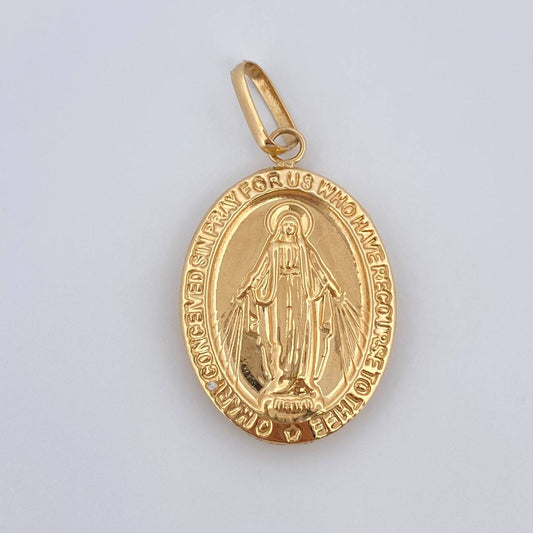 Dije Virgen Milagrosa 1.75gr / 3cm / Oro 18K $