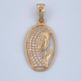 Dije Virgen Maria 2.65gr / 3.2cm / Oro 18K $