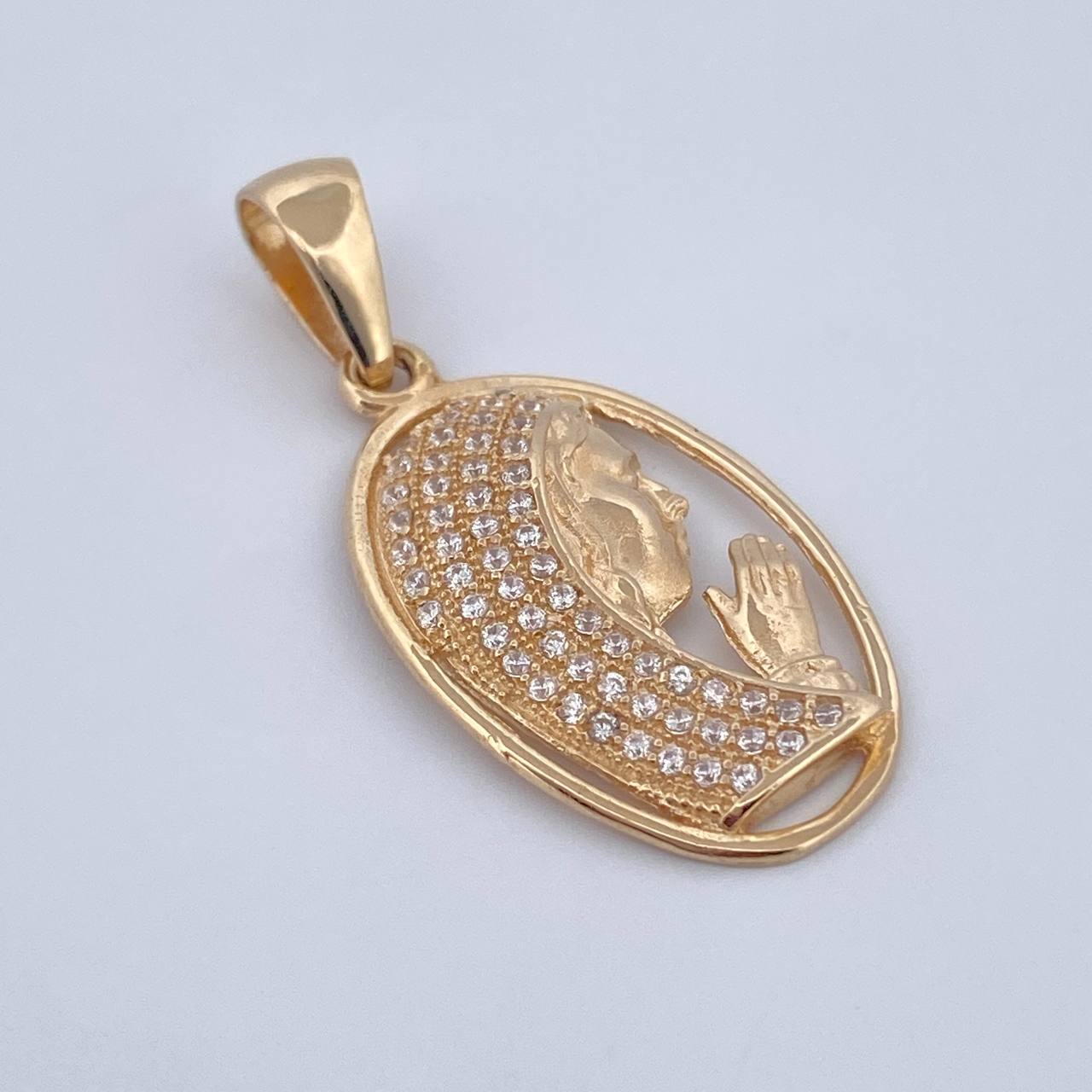 Dije Virgen Maria 2.65gr / 3.2cm / Oro 18K $