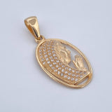 Dije Virgen Maria 2.65gr / 3.2cm / Oro 18K $