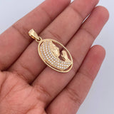 Dije Virgen Maria 2.65gr / 3.2cm / Oro 18K $