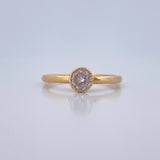 Anillo Solitario 1.6gr / T7 / Oro 18K &