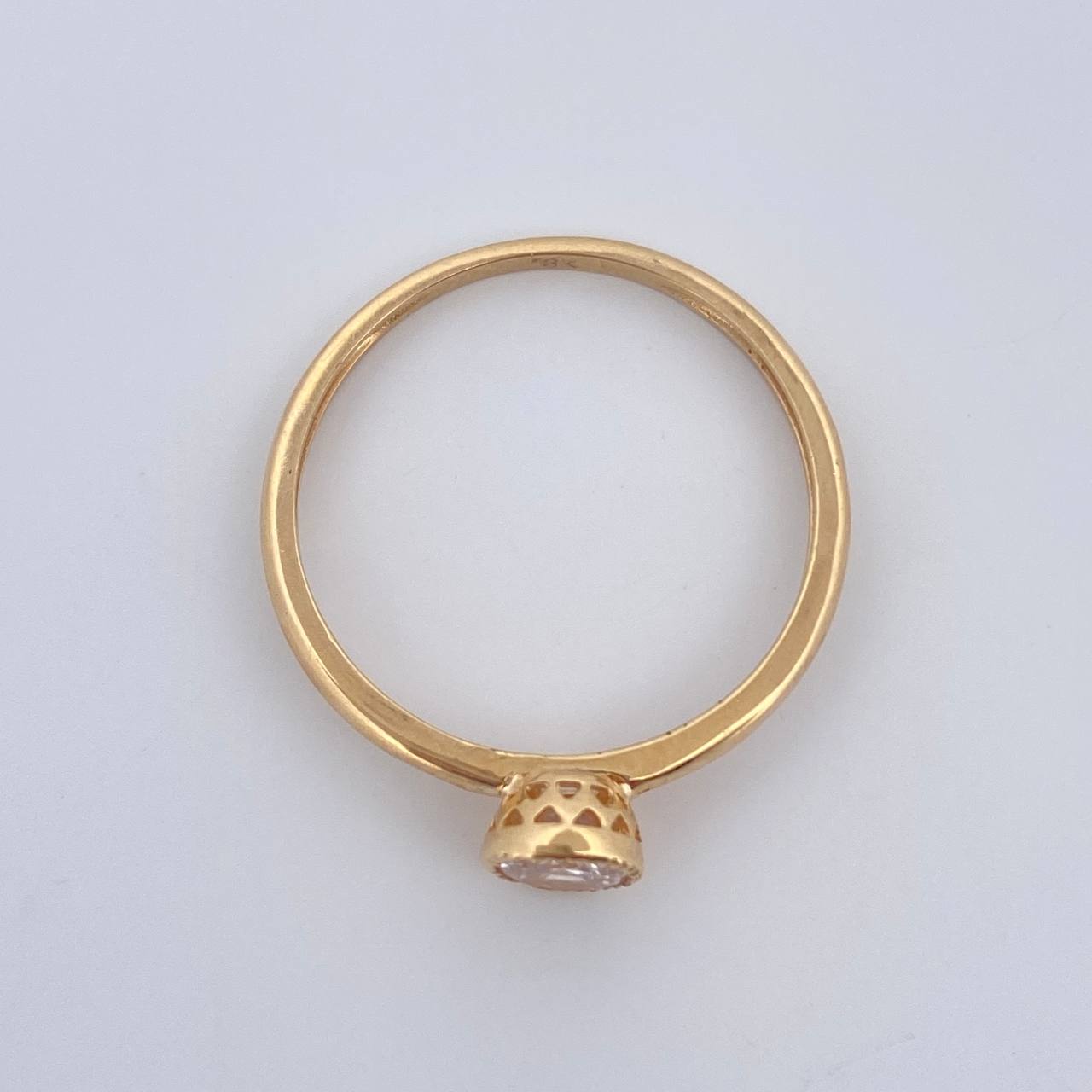 Anillo Solitario 1.6gr / T7 / Oro 18K &