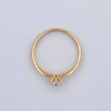 Anillo Solitario 1.2gr / T5 1/2 / Oro 18K &